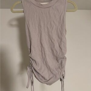 Ruched Ribbed Tank Top